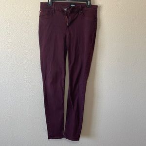 Burgundy Hudson skinny jeans